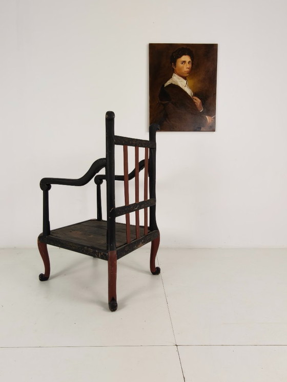 Image 1 of Poltrona inglese in stile cinese – circa 1900