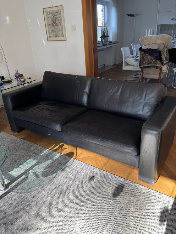 Image 1 of COR lederen zitmeubelset (2x2-zitsbank, fauteuil + kruk)