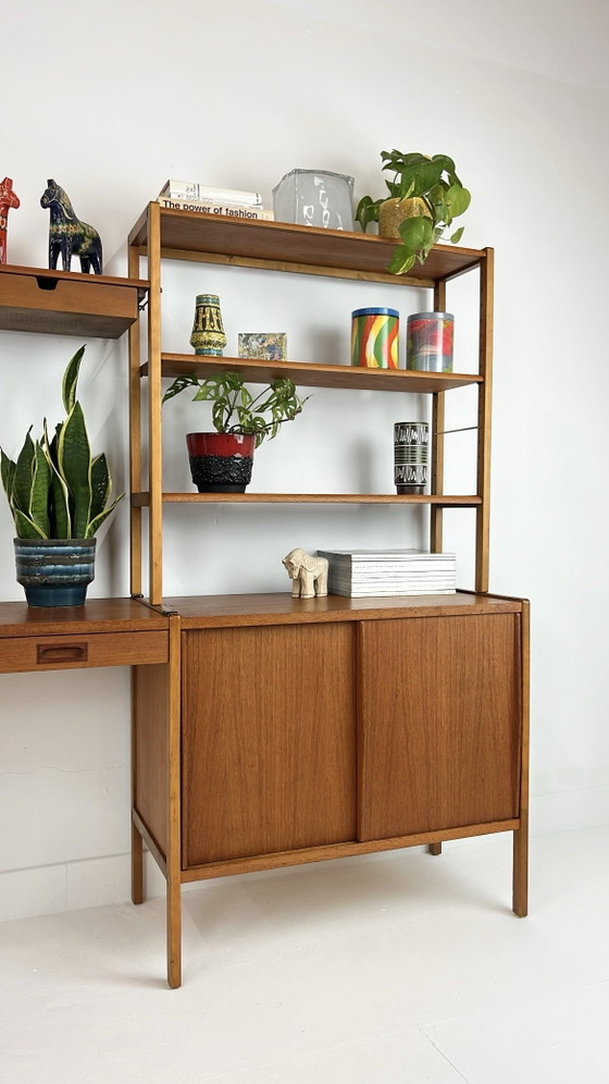 Swedish vintage teak veneer bookcases – Shelving unit (photo 6 of 25)