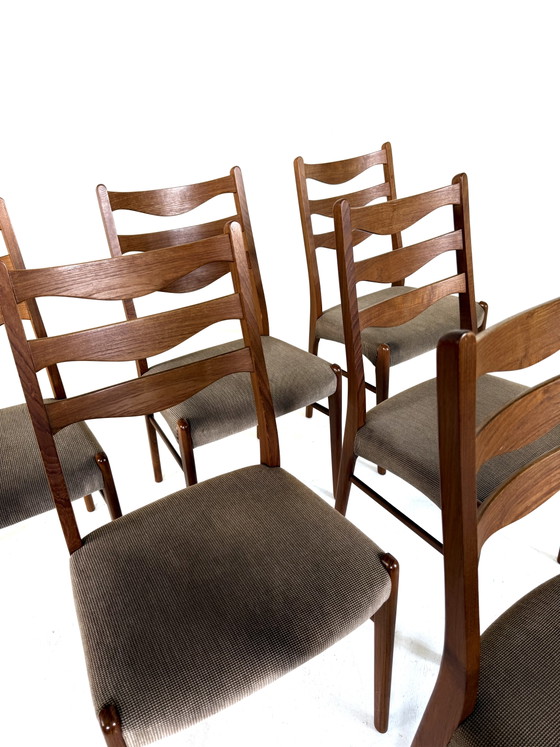 Image 1 of 6x vintage eetkamerstoel, Arne Wahl Iversen ‘60