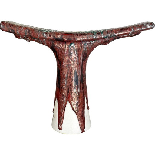 Vase vintage en céramique de lave grasse pour Otto Ceramic, Allemagne 1970