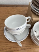 KLM Business Class Kaffeetassen mit Löffeln, 6 Stück