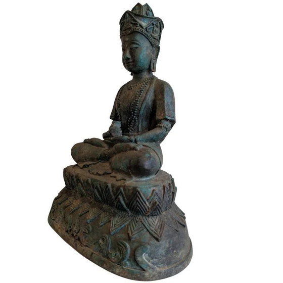 Khmer Lokeshvara (Avalokiteshvara) con kundika – bodhisattva in bronzo, lotto 150 – Sculture, Bronze (photo 8 of 10)