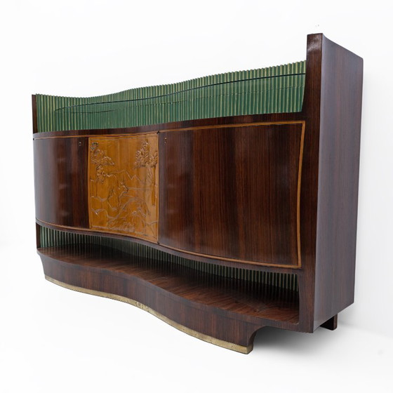 Image 1 of Vittorio Dassi Mobile bar moderno Mid-Century, Italia, anni '50