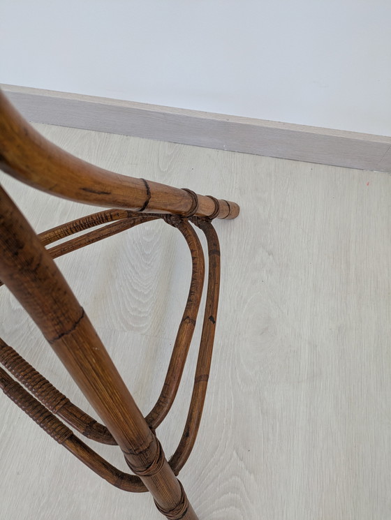 Image 1 of Salon en bambou - Fauteuils, table basse et porte-manteau - Vintage