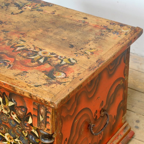 Image 1 of Folk Art Wedding Chest, Circa 1850