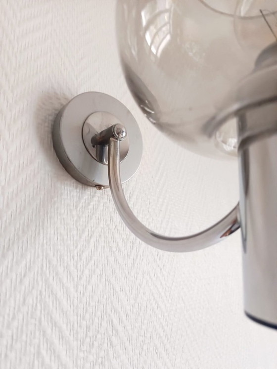 Image 1 of Applique vintage in metallo cromato, stile Sciolari anni '70