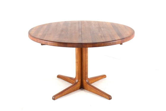 Round Danish 2x extendable solid teak dining table midcentury – Wood (photo 10 of 15)
