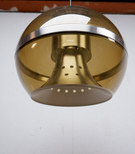 Image 1 of Lampe suspendue Dijkstra Lamps marron style Space Age
