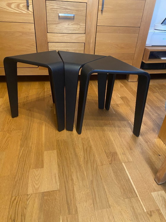 Image 1 of Set di 3 sgabelli Arper Ply disegnati da Lievore, Altherr, Molina