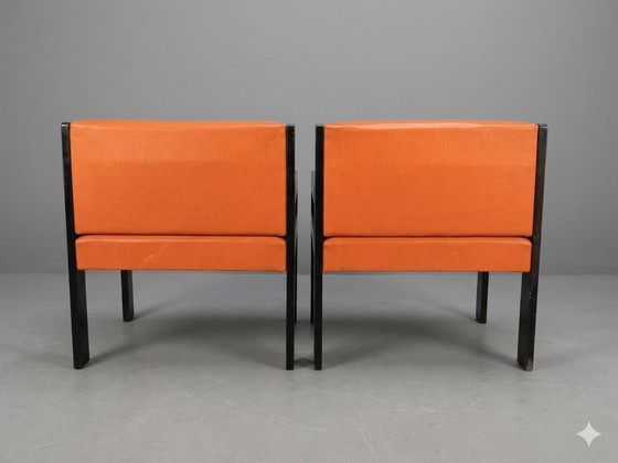 Image 1 of Vintage lounge stoelen uit backstage Trix Antwerpen - set van 2
