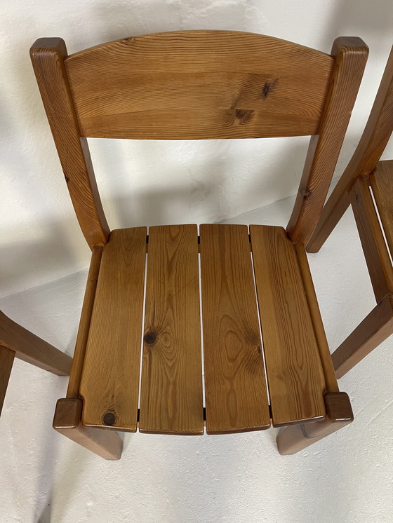 Image 1 of Chaises de salle à manger en pin, style vintage danois, Rainer Daumiller