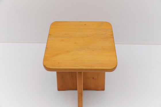 Image 1 of Conjunto de 6 taburetes de roble al estilo de Pierre Chapo, Francia, años 60