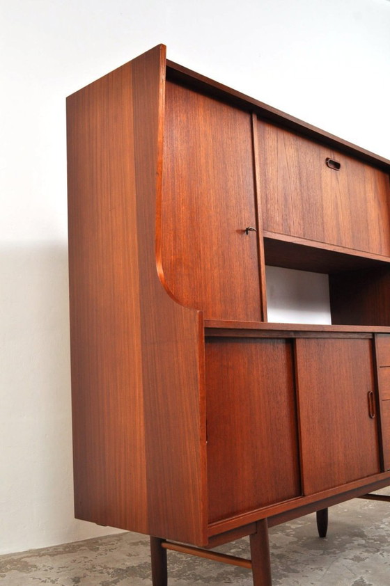 Image 1 of Vintage medium highboard in teak, 1960s