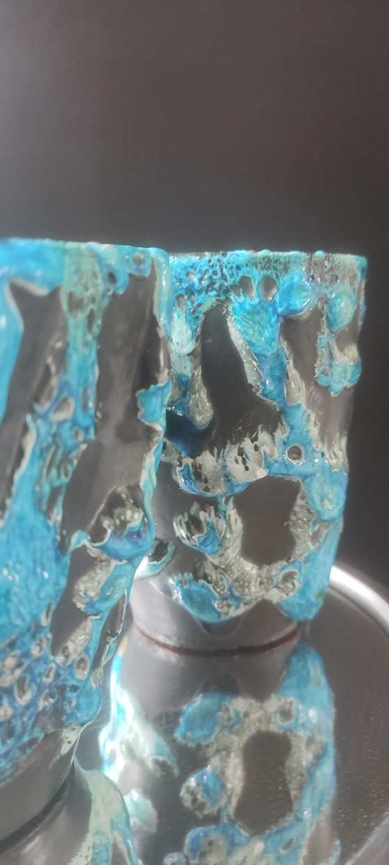 Image 1 of Frühstücksset, Cyclope-Keramik, Glacier Enamels, Charles Cart