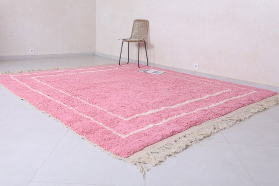 Image 1 of Moroccan rug pink - Beni ourain rug - Wool berber rug - Custom rug 3X2m - Pink rug - Free shipping - Moroccan pink rug