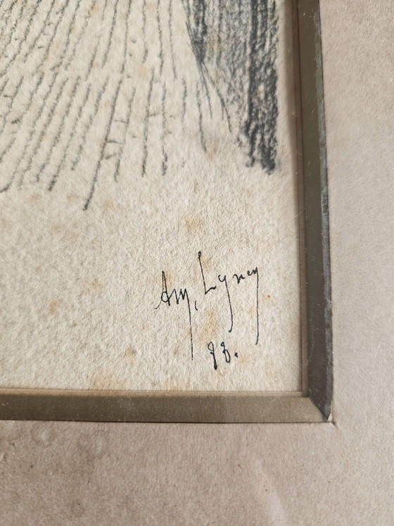 Amédée Ernest Lynen, Objets d'art, Verre, Papier, Beige (photo 2 sur 8)