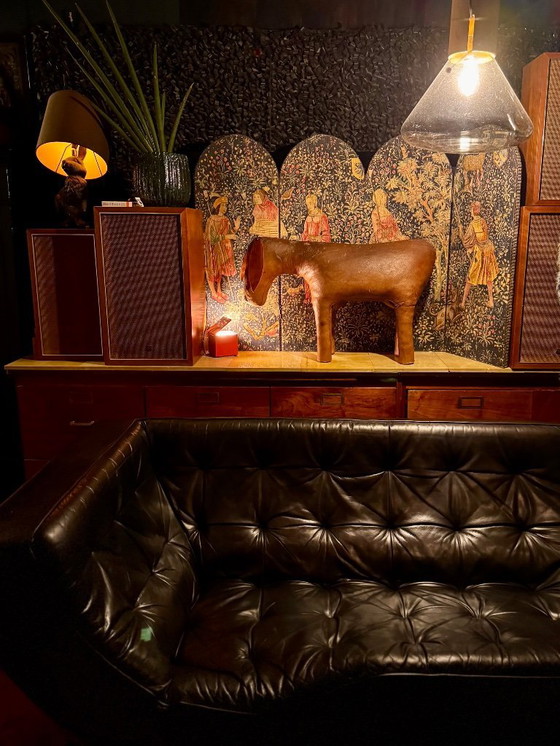 Image 1 of DIMITRI OMERSA Liberty vintage donkey DONKEY leather footstool object