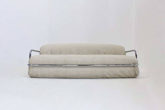 Vintage Italian Mario Sabot Sofa 1970s – 3-5 seaters, Chrome (photo 2 of 9)