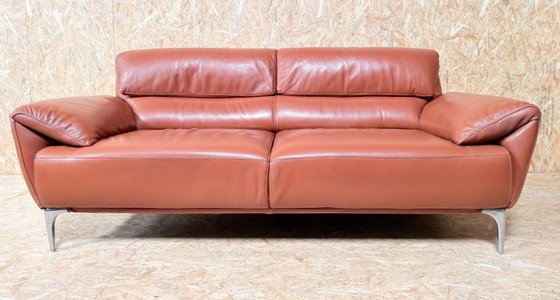 Image 1 of Agnelli Sofa 2 ,5 zits leren Italiaanse bank