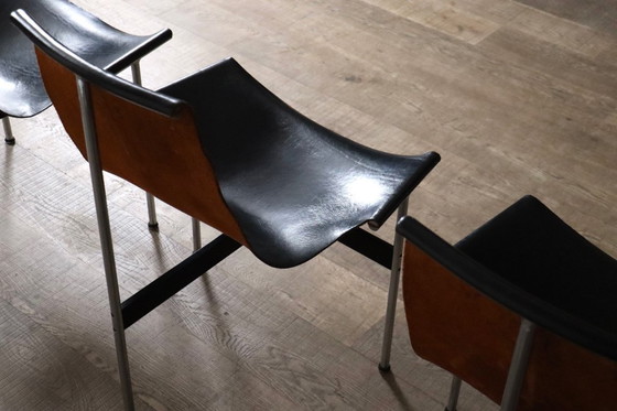 Image 1 of T-stoelen van Katavolos, Kelley en Littell voor ICF de Padova, Italië, 1952. Set van 4.
