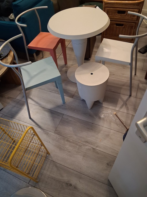 Philippe Starck tafel met krukje