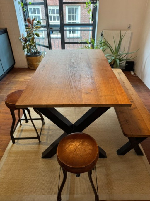 Table de Cuisine & Banc – eetkamerset, Wood