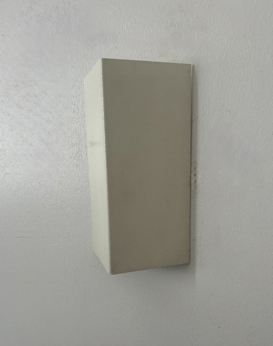 Image 1 of Coppia di applique vintage, metallo bianco opaco, Francia 1970.