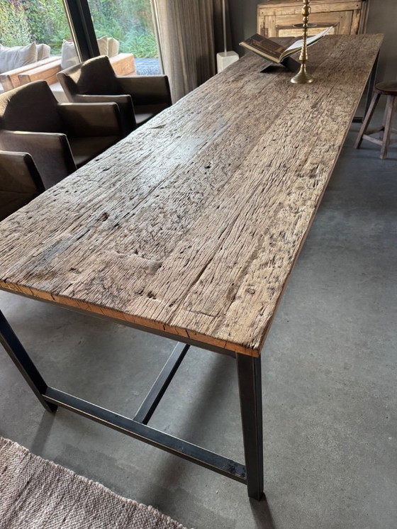 Image 1 of Tavolo da pranzo rustico, robusto, grande e fatto a mano da 320 cm!