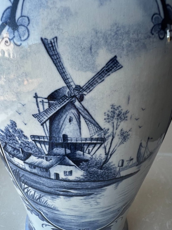 Jarrón con tapa de Delft Azul, Jarrones, Cerámica (foto 2 de 10)