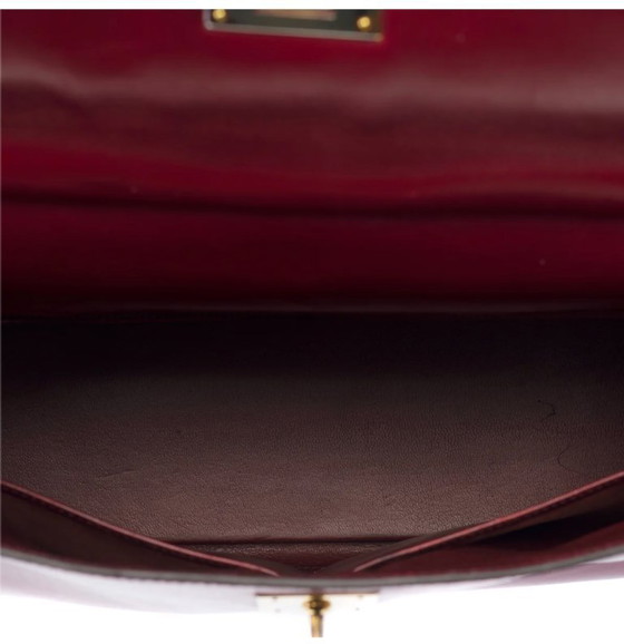 Image 1 of Sac HERMES Kelly 32 en Cuir Bordeaux - 103406