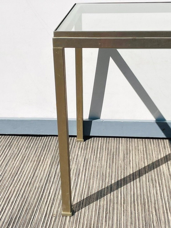 Image 1 of Table basse acier brossé. Vintage 70s