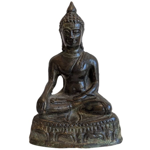 Estatua antigua devocional de Buda de bronce, Sudeste Asiático – lote 149
