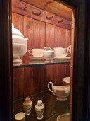 Classic wooden display cabinet or china cabinet.
