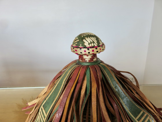 Image 1 of Cappello africano Fulani, pelle e corda intrecciata, 1900