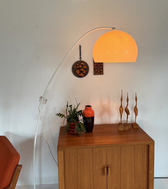 Vintage Adjustable Arc Lamp, Solken Leuchten '70 – Floor lights, Plastic, Metal (photo 8 of 12)