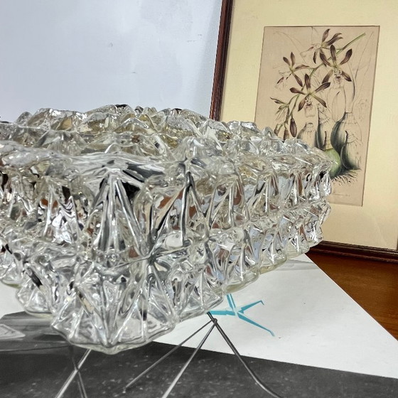 Applique Murale Carrée Plafonnier Verre Transparent Luminaire Ancien Vintage 1970 1980 – Appliques murales (photo 4 of 9)