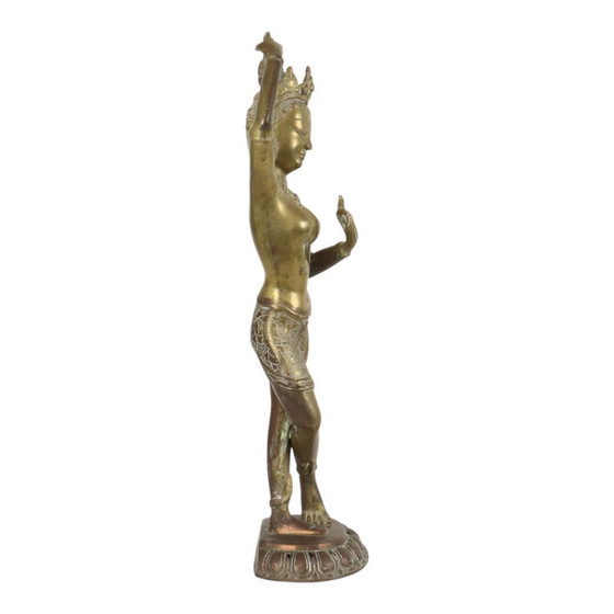 Grande statua di Mayadevi in ​​ottone, Madre di Buddha, 52 cm – Sculture, Brass (photo 3 of 14)