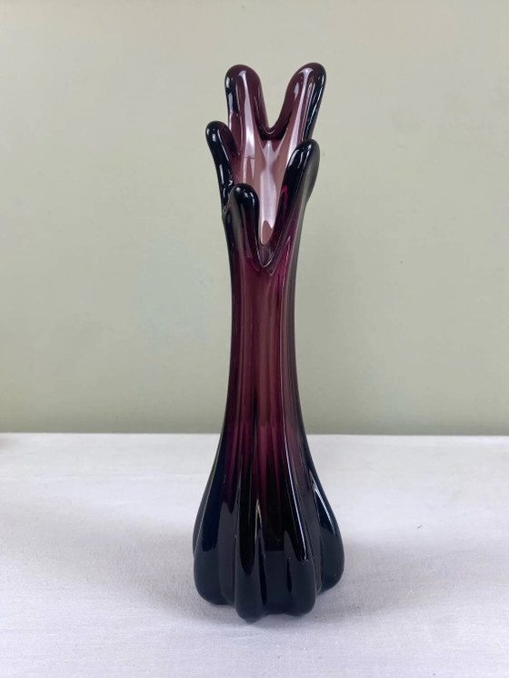 Vintage five-finger vase – Crystal, Glass (photo 3 of 10)