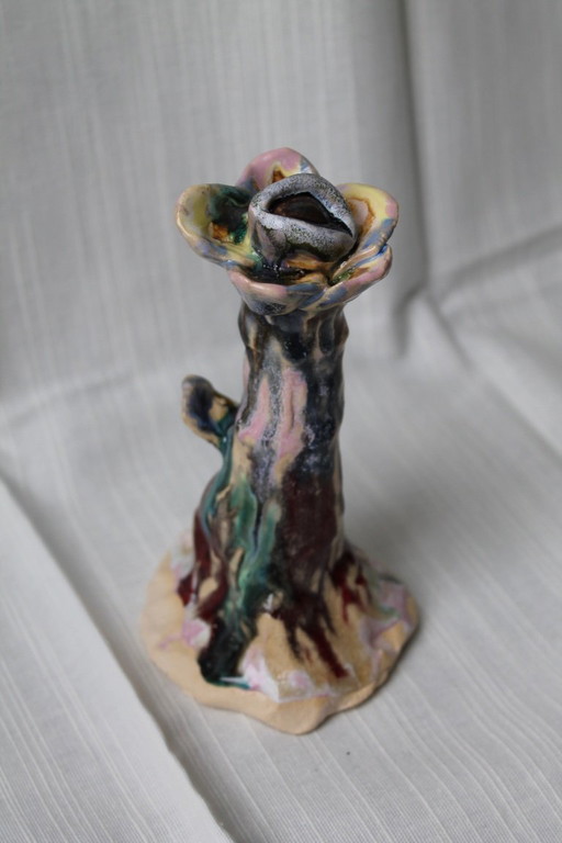 ceramic sculpture, flower