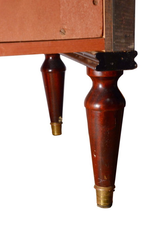 Mahoniehouten vitrinekast of barkast, jaren 70, B92 x D46,5 x H123,5 cm – Vitrinekasten, Glass, Wood (photo 16 of 17)