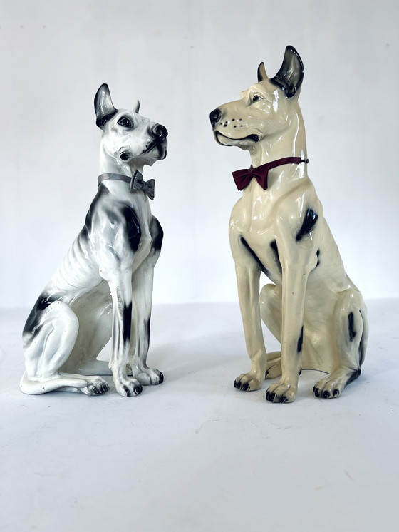 Image 1 of 2X Ceramic Great Dane