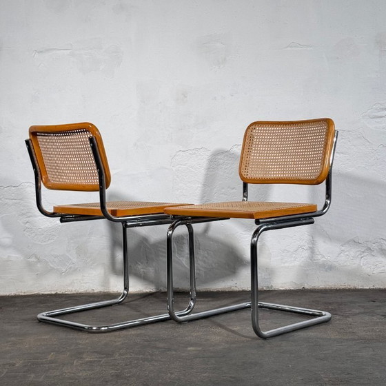 Image 1 of Set di 6 sedie italiane in stile Cesca, anni '60