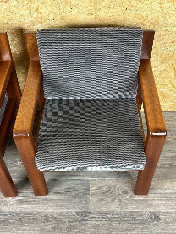 Image 1 of 2x Fauteuil en teck des années 60 et 70 Fauteuil lounge Design danois moderne des années 70