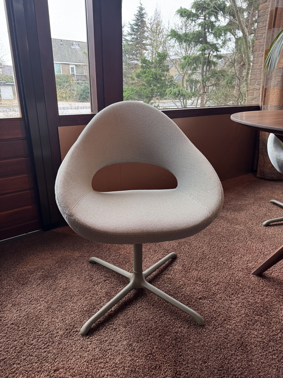 Image 1 of 4x Artifort dining chair Shark, swivel Olive/grey.