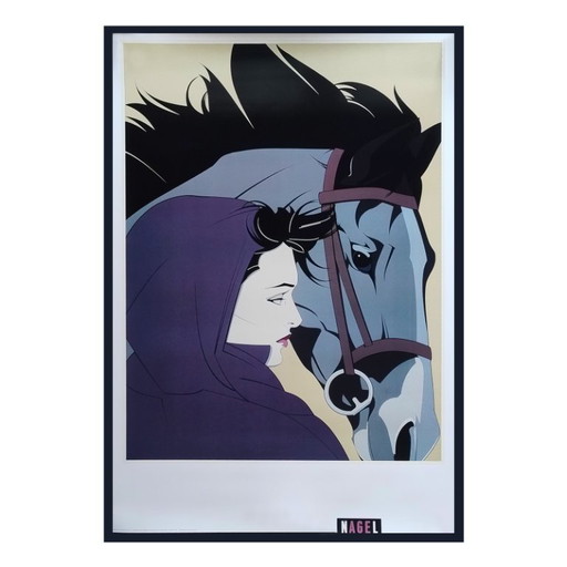 Splendido poster originale di Patrick Nagel degli anni '90 "Commemorativo n. 13"