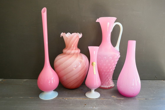 Image 1 of Vintage Stelvia Opaline Fiorentina Vase