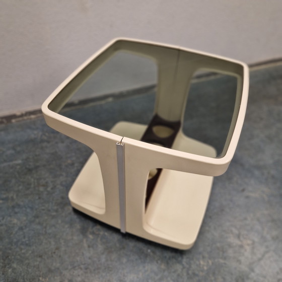 Image 1 of 70s bar cart coffee table drinks table spaceage