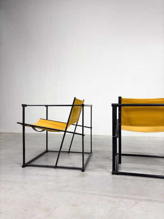 Set 'FM60' Armchairs by Radboud van Beekum for Pastoe – Canvas, Iron (photo 3 of 20)