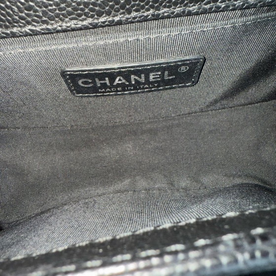 Image 1 of Chanel Boy Small - Caviar 20CM Quilted Black Ruthenium Silver Hardware Series 23